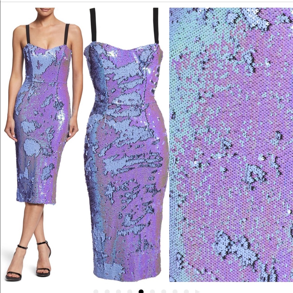 Lynda Iridescent Sequin Sheath Dress
